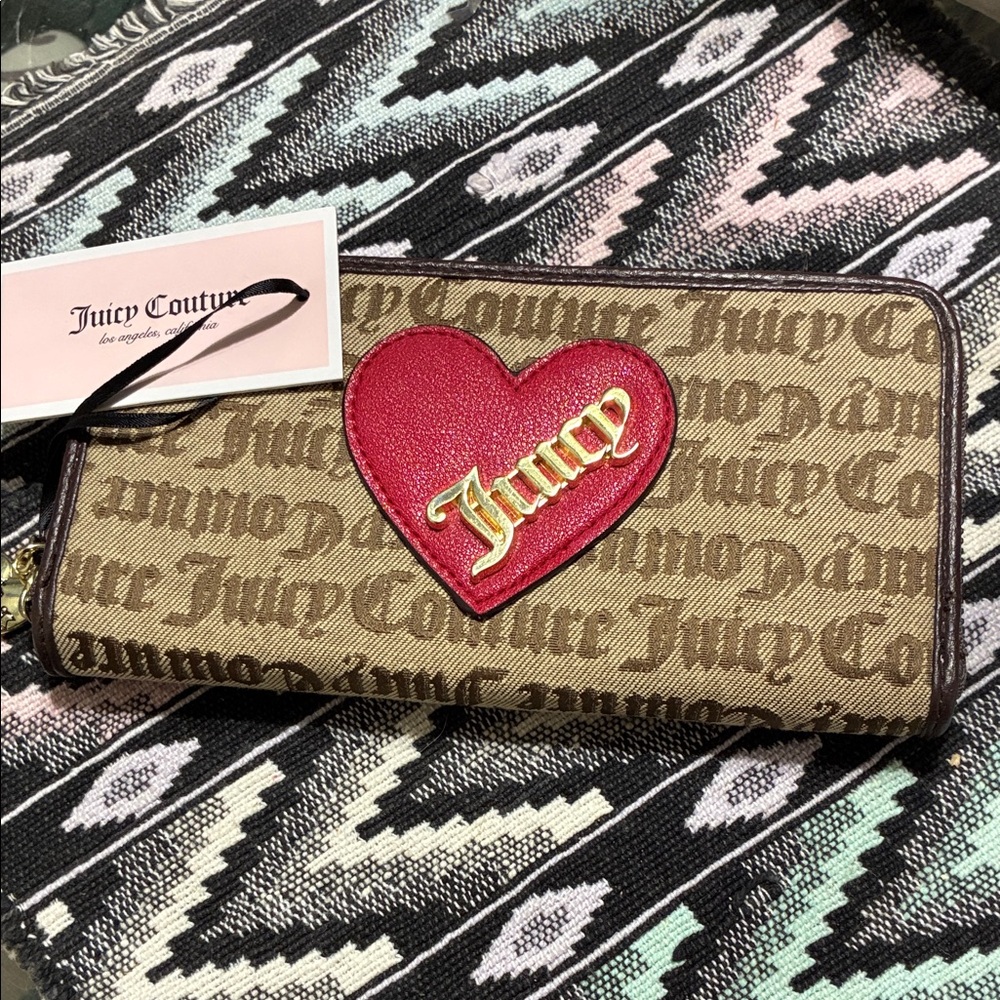 Juicy Couture Brown and Red Wallet